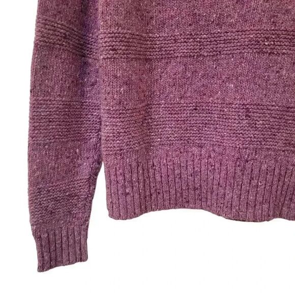 Banana Republic Women's Raspberry Heather Wool/Nylon/Acrylic Knit Crew Neck Long - Picture 11 of 11